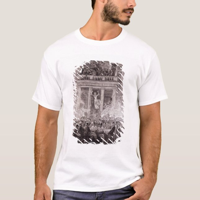 T-shirt Combustion du théâtre d'anneau, Vienne (Devant)