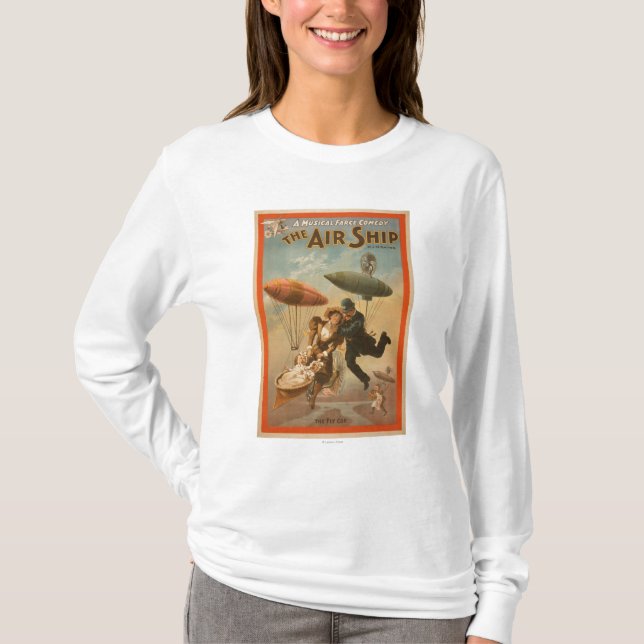 T-shirt Comédie de farce musicale, le théâtre 2 de bateau (Devant)