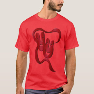 T-shirt Comédie Tragédie Rouge Théâtre Masque Hommes T