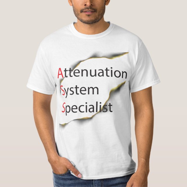 T-shirt Comedy Funny Spécialiste du système d'atténuation (Devant)