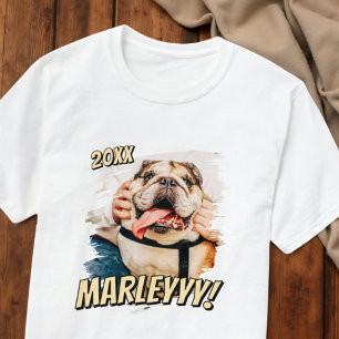 T-shirt Comic moderne simple Grunge personnalisé photo pou
