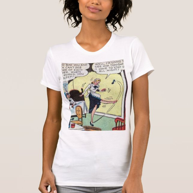 T-shirt Comic vintage classique (Devant)