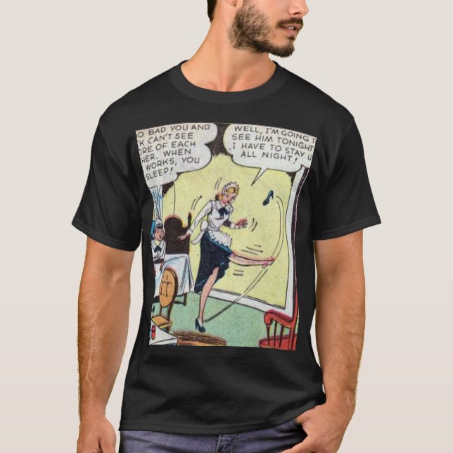 T-shirt Comic vintage classique (Devant)