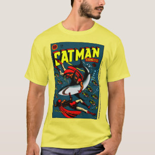 T-Shirt Comics CAT-MAN des années 1940