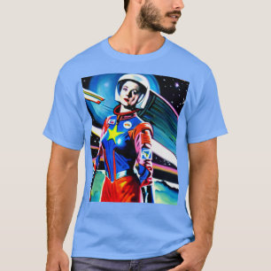 T-shirt Comics Spacegirl rétro esthétique 2