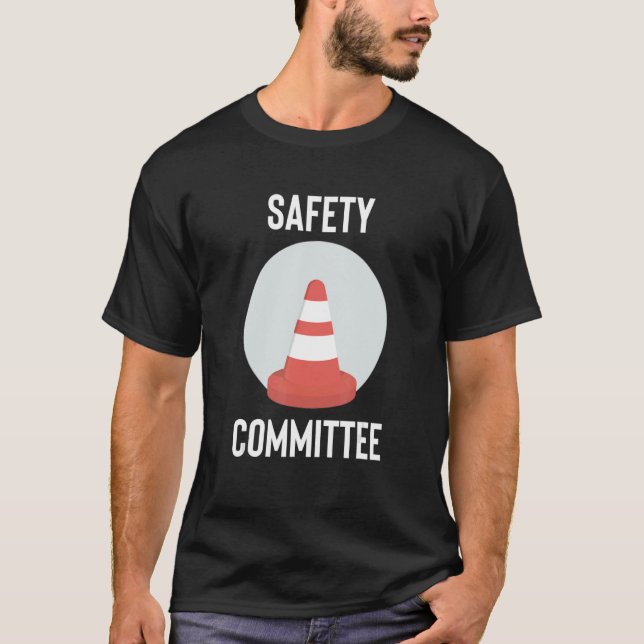 T-shirt Comité de sécurité avec cône de trafic (Devant)