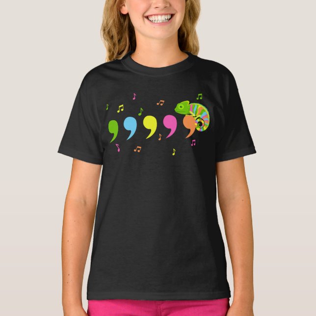 T-shirt Comma Chameleon Lizard Reptiles (Devant)