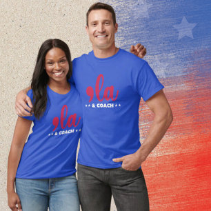T-shirt Comma la & Coach Kamala Harris Tim Walz Bleu