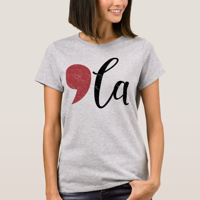 T-shirt "comma-la" Kamala Harris pour le président 2024 (Devant)