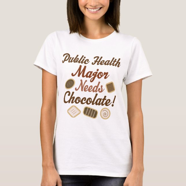 T-shirt Commandant chocolat de santé publique (Devant)