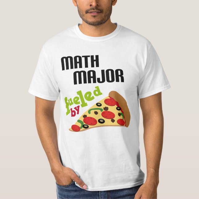 T-shirt Commandant de maths cadeau (pizza) (Devant)