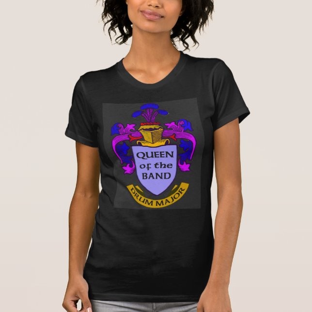 T-shirt Commandant de tambour : Reine de la bande (Devant)