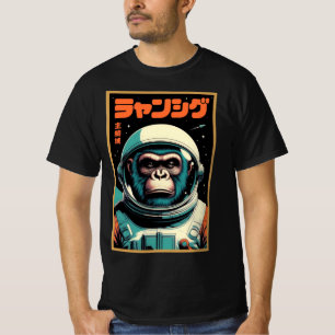 T-shirt Commandant Singe – Explorateur Spatial Rétro Futur