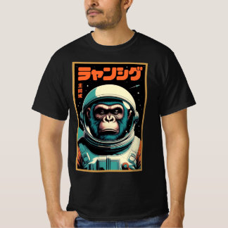 T-shirt Commandant Singe – Explorateur Spatial Rétro Futur