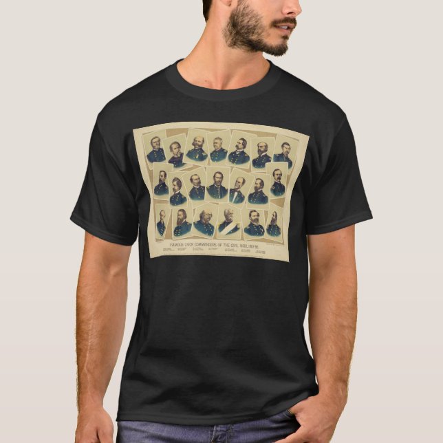 T-shirt Commandants célèbres des syndicats de la guerre (Devant)