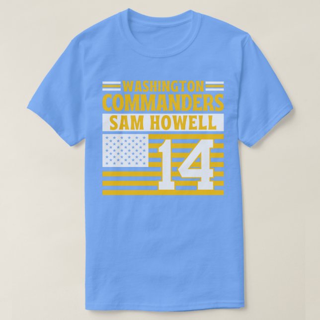 T-shirt Commandants de Washington Howell 14 American Flag  (Design devant)