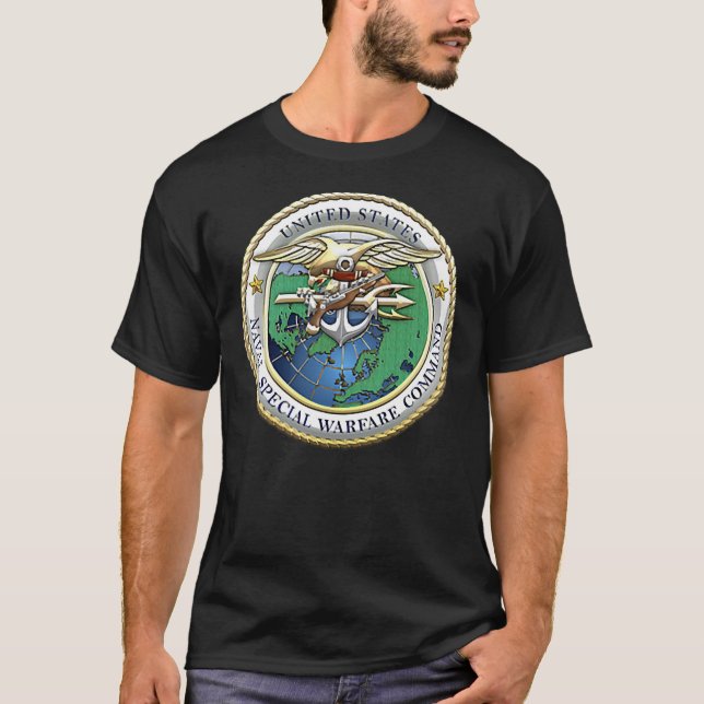 T-shirt  Commandement de la guerre spéciale de la marine d (Devant)