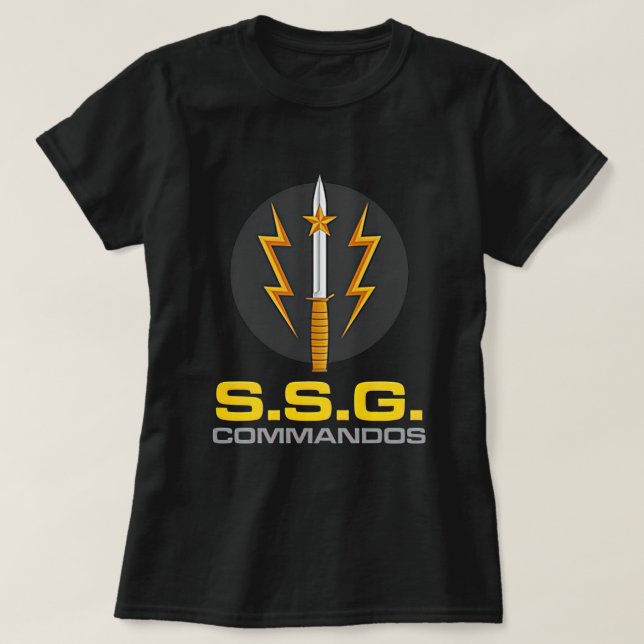 T-shirt Commandos SSG Forces spéciales de l'armée pakistan (Design devant)