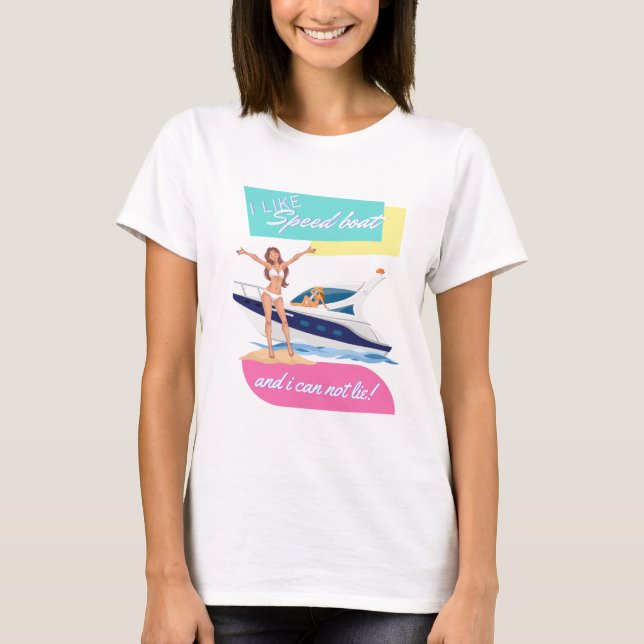T-shirt comme bateau à vitesse (Devant)