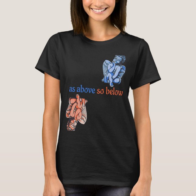 T-shirt Comme ci-dessus ainsi ci-dessous Anges Magique Alc (Devant)