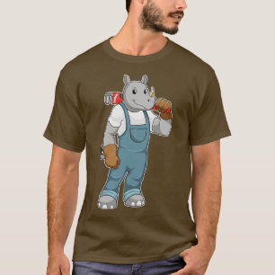 T-shirt comme Handyman avec pinces à pompe à eau