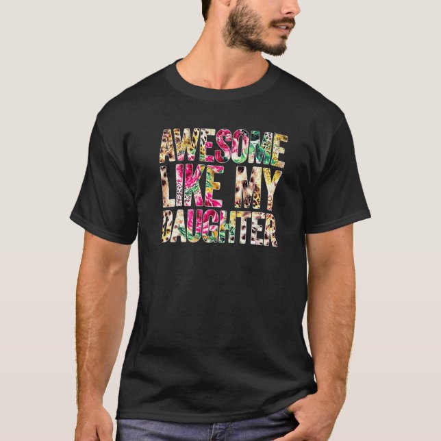 T-shirt Comme Ma Fille Père Fête Lumière De Lov (Devant)
