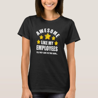 T-shirt Comme Mes Employés Les Boss Les Plus Cools Hommes 