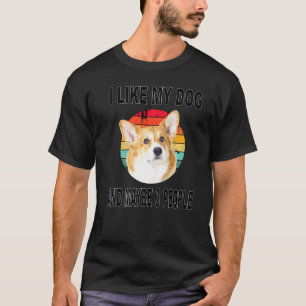 T-shirt Comme mon Corgi et peut-être 3 personnes