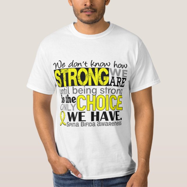 T-shirt Comme nous forts sommes spina bifida (Devant)