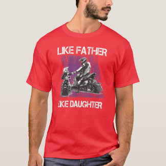 T-shirt Comme Père Comme Fille Motoneige Motoneige Motonei