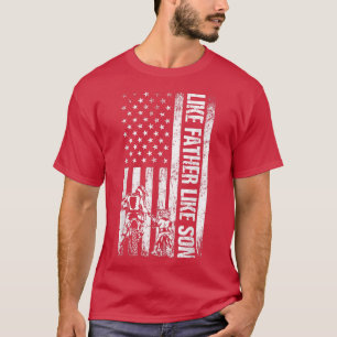 T-shirt Comme Père Comme Son Dirt Vélo Papa Motocross Faun