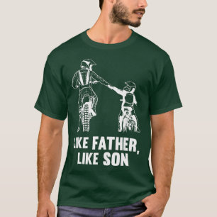 T-shirt Comme Père Comme Son Motocross Biker Bike Cadeau