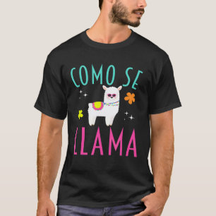 T-shirt Comme s'appelle professeur d'espagnol Llama Pun Lu