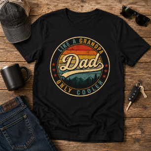 T-shirt Comme un grand-père Papa seulement plus cool Rétro