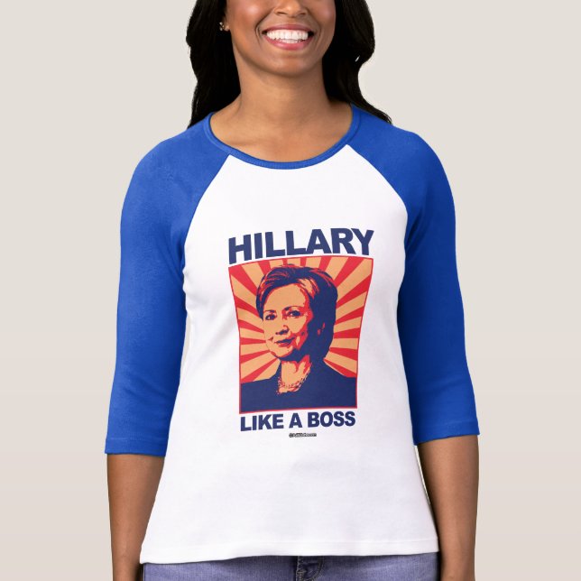 T-shirt Comme un patron - propagande de Hillary (Devant)