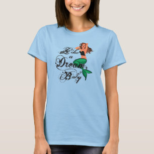 T-shirt "Comme un rêve, pièce en t de sirène de bébé"
