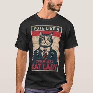 T-shirt Comme Une Femme Sans Enfant Qui Vote Amusamment Ka
