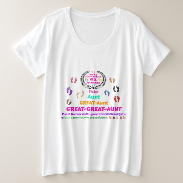 T-shirt commémoratif 2025 Grande-Arrière-Tante (G2 (Design devant)