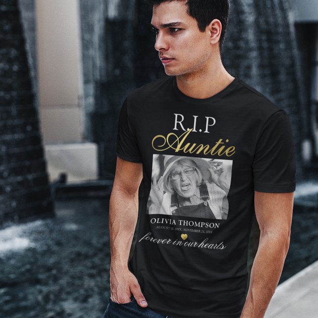 T-shirt commémoratif photo R.I.P Tante (Créateur téléchargé)