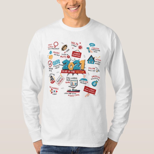 T-shirt Commémoration de Noël 2021 du vaccin pandémique (Devant)