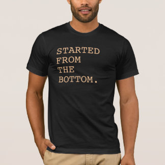 T-shirt Commencé à partir de la pièce en t inférieure