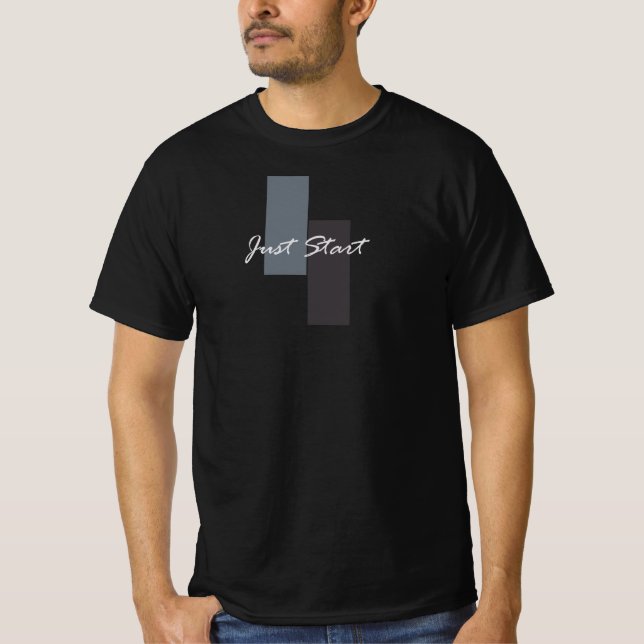 T-shirt Commencez simplement une citation inspirante (Devant)