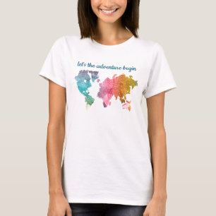 T-shirt Commençons l'aventure dans un monde géométrique co
