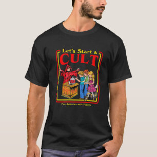T-shirt Commençons un culte Satanique Vintage Horreur Edgy