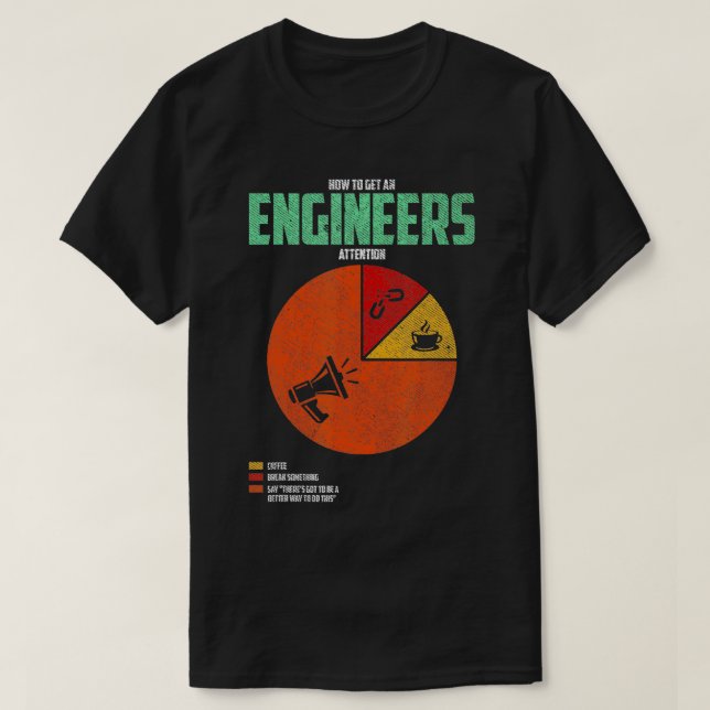 T-shirt Comment Attirer L'Attention D'Un Ingénieur Ingénie (Design devant)