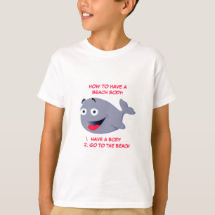 T-shirt Comment avoir un corps de plage, été drôle
