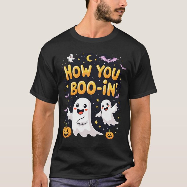T-shirt Comment Booin Halloween Famille Correspondance (Devant)