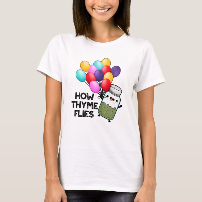 T-shirt Comment le thym vole amusant pilon d'herbe (Devant)