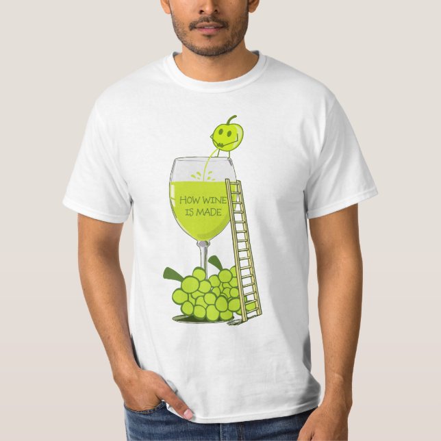 T-shirt Comment le vin est rendu amusant Graphique (Devant)