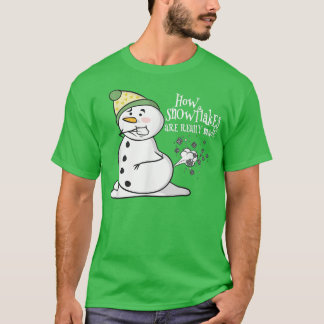 T-shirt Comment Les Snowflakes Sont Vraiment Rendu Snowman